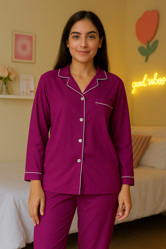 Purple Solid Linen