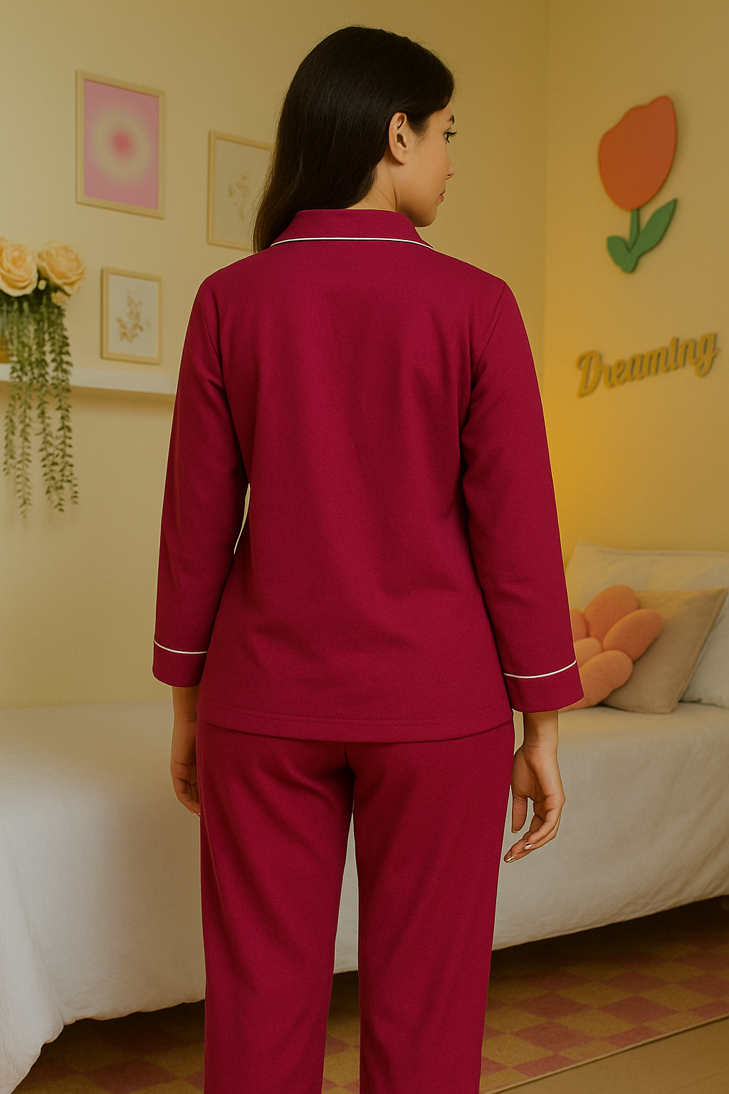 Solid Cherry Linen