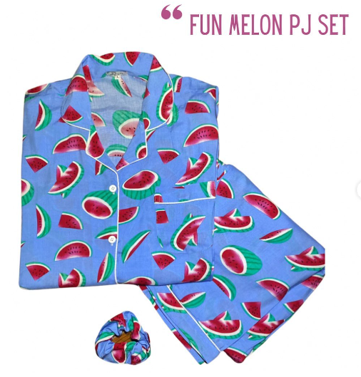 Fun Melon Blue Linen